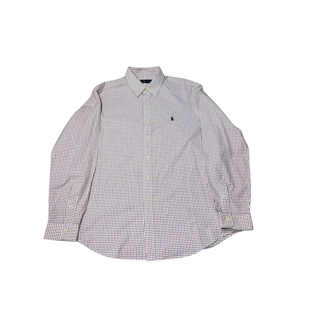Ralph Lauren Mens Button Down Shirt Classic Fit Gingham Check XL